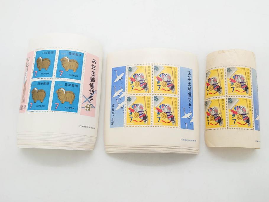 未使用切手　昭和26年～平成31年　68種　額面66,138円　お年玉切手まとめてセット(日本郵便、十二支、切手シート、お正月、縁起物、着物、子供、だるま、記念切手、切手コレクション)(R-079739)