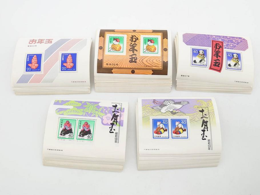 未使用切手　昭和26年～平成31年　68種　額面66,138円　お年玉切手まとめてセット(日本郵便、十二支、切手シート、お正月、縁起物、着物、子供、だるま、記念切手、切手コレクション)(R-079739)