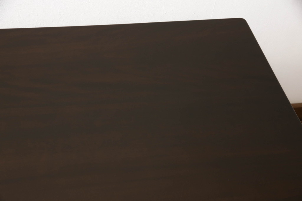 中古　松本民芸家具　特注サイズ　洗練されたモダンな佇まいが魅力のLT型卓(ダイニングテーブル、4人掛け、6人掛け)(R-055965)