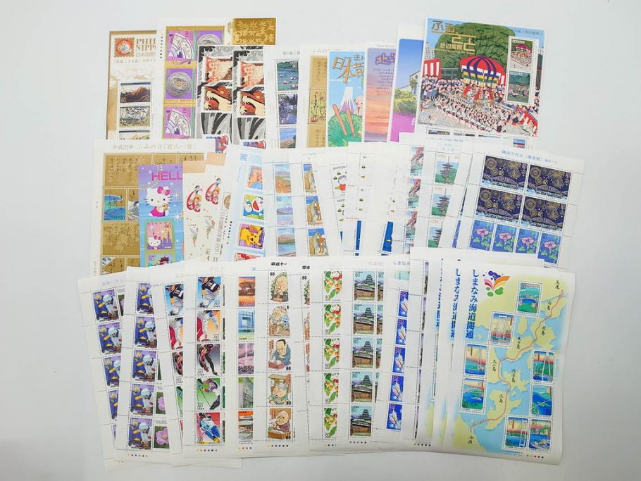 未使用切手　シート　バラ　額面483,182円　切手まとめてセット(ふるさとの花、国民体育大会記念、ドラえもん、キティ、スヌーピー、ディズニー、相撲絵シリーズ、記念切手、切手コレクション)(R-079742)
