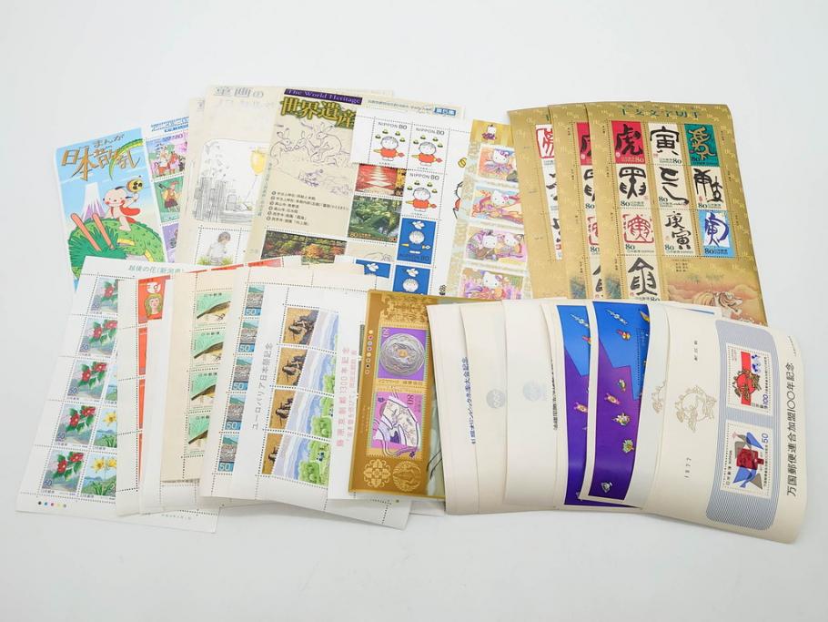 未使用切手　シート　バラ　額面483,182円　切手まとめてセット(ふるさとの花、国民体育大会記念、ドラえもん、キティ、スヌーピー、ディズニー、相撲絵シリーズ、記念切手、切手コレクション)(R-079742)