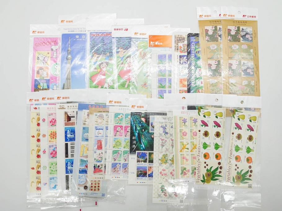 未使用切手　シート　バラ　額面483,182円　切手まとめてセット(ふるさとの花、国民体育大会記念、ドラえもん、キティ、スヌーピー、ディズニー、相撲絵シリーズ、記念切手、切手コレクション)(R-079742)