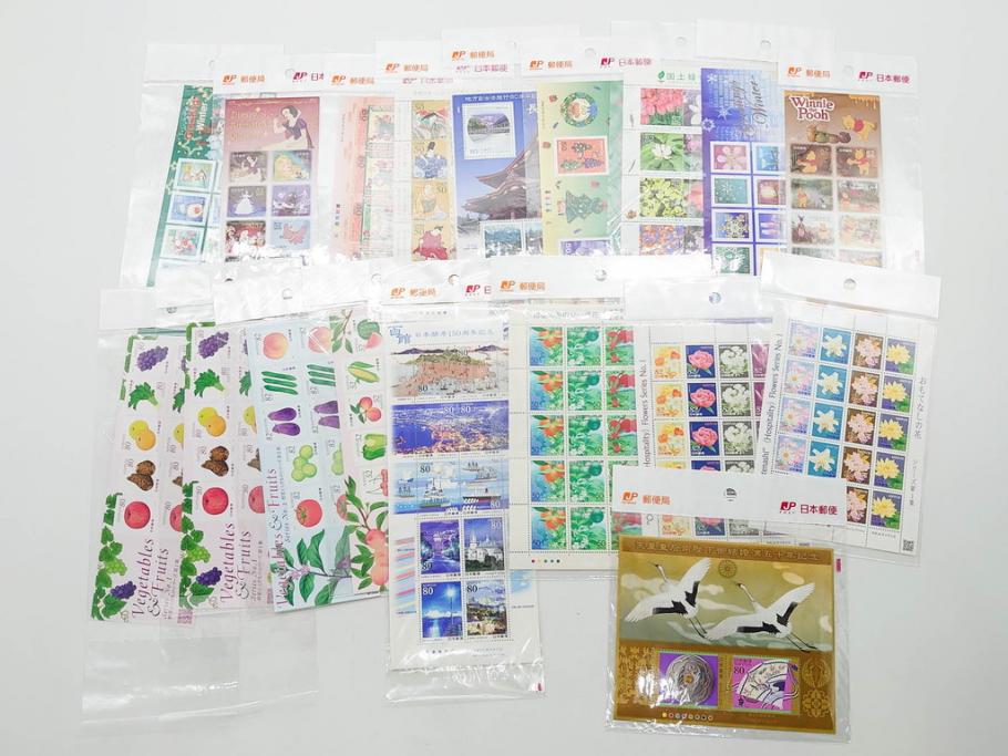 未使用切手　シート　バラ　額面483,182円　切手まとめてセット(ふるさとの花、国民体育大会記念、ドラえもん、キティ、スヌーピー、ディズニー、相撲絵シリーズ、記念切手、切手コレクション)(R-079742)