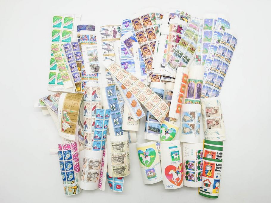 未使用切手　シート　バラ　額面483,182円　切手まとめてセット(ふるさとの花、国民体育大会記念、ドラえもん、キティ、スヌーピー、ディズニー、相撲絵シリーズ、記念切手、切手コレクション)(R-079742)