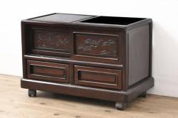 中古　美品　DREXEL HERITAGE(ドレクセルヘリテイジ)　Cameo Classics(キャメオクラシックス)　クラシカルな佇まいのカクテルテーブル(定価約68万円)(ローテーブル、センターテーブル)(R-057910)