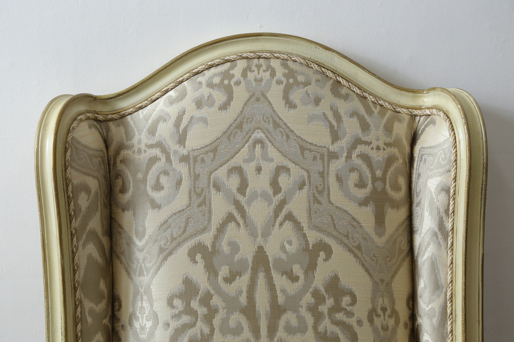 中古　美品　レアモデル!!　DREXEL HERITAGE(ドレクセルヘリテイジ)　Upholstery(アップホルスタリー)　気品あふれる佇まいの猫脚ラウンジチェア(一人掛けソファ、1人掛けソファ、アームチェア)(R-066511)