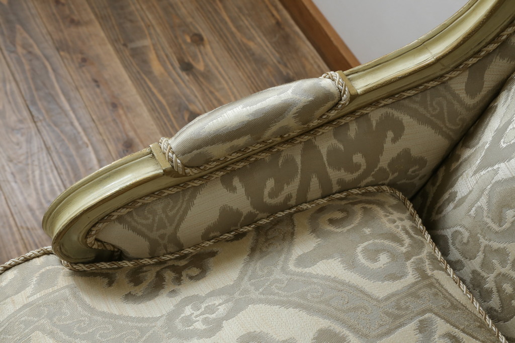 中古　美品　レアモデル!!　DREXEL HERITAGE(ドレクセルヘリテイジ)　Upholstery(アップホルスタリー)　気品あふれる佇まいの猫脚ラウンジチェア(一人掛けソファ、1人掛けソファ、アームチェア)(R-066511)