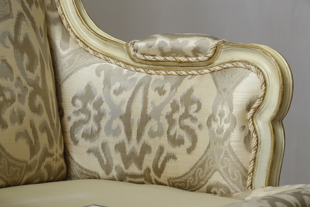 中古　美品　レアモデル!!　DREXEL HERITAGE(ドレクセルヘリテイジ)　Upholstery(アップホルスタリー)　気品あふれる佇まいの猫脚ラウンジチェア(一人掛けソファ、1人掛けソファ、アームチェア)(R-066511)