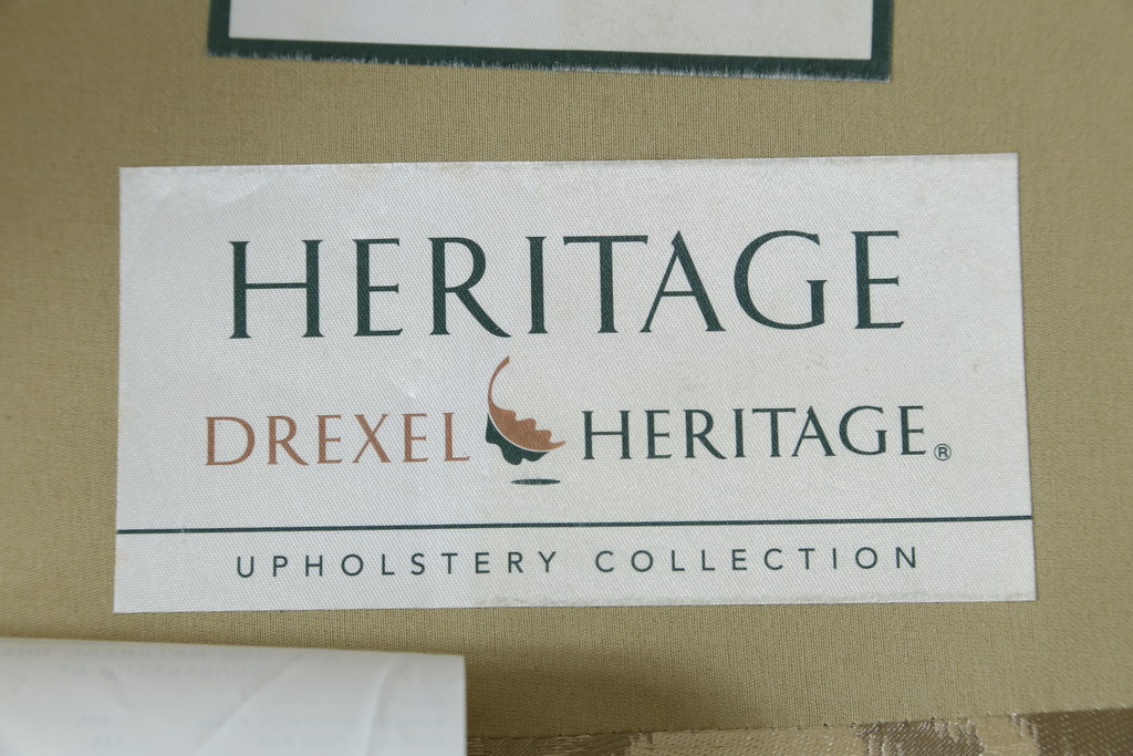 中古　美品　レアモデル!!　DREXEL HERITAGE(ドレクセルヘリテイジ)　Upholstery(アップホルスタリー)　気品あふれる佇まいの猫脚ラウンジチェア(一人掛けソファ、1人掛けソファ、アームチェア)(R-066511)
