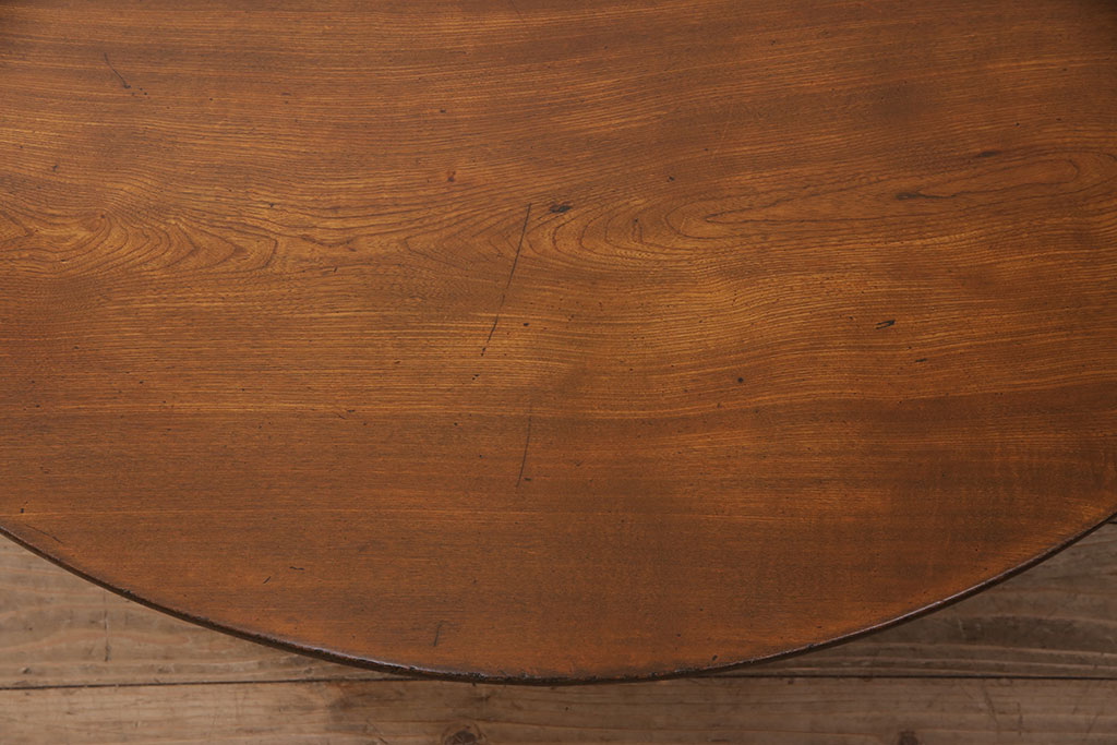 和製アンティーク　栓材　昔ながらの佇まいが味わい深い特大サイズのちゃぶ台(座卓、ローテーブル、折りたたみテーブル)(R-048406)