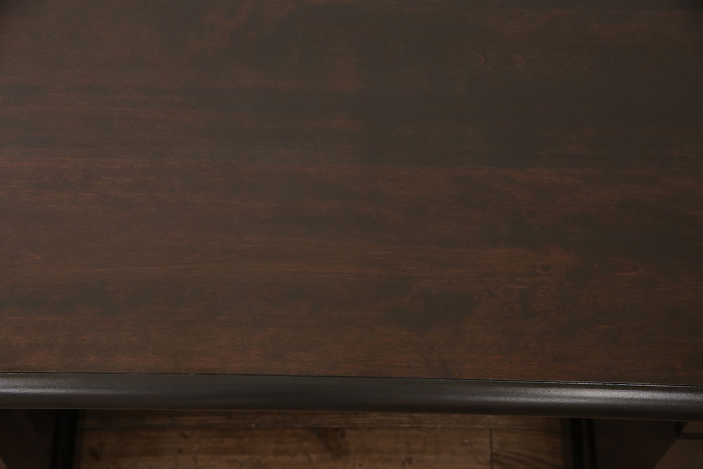 ヴィンテージ　松本民芸家具　シックな色合いが上品なM型両袖机(両袖デスク、ワークデスク、ビンテージ)(定価約63万円)(R-047930)
