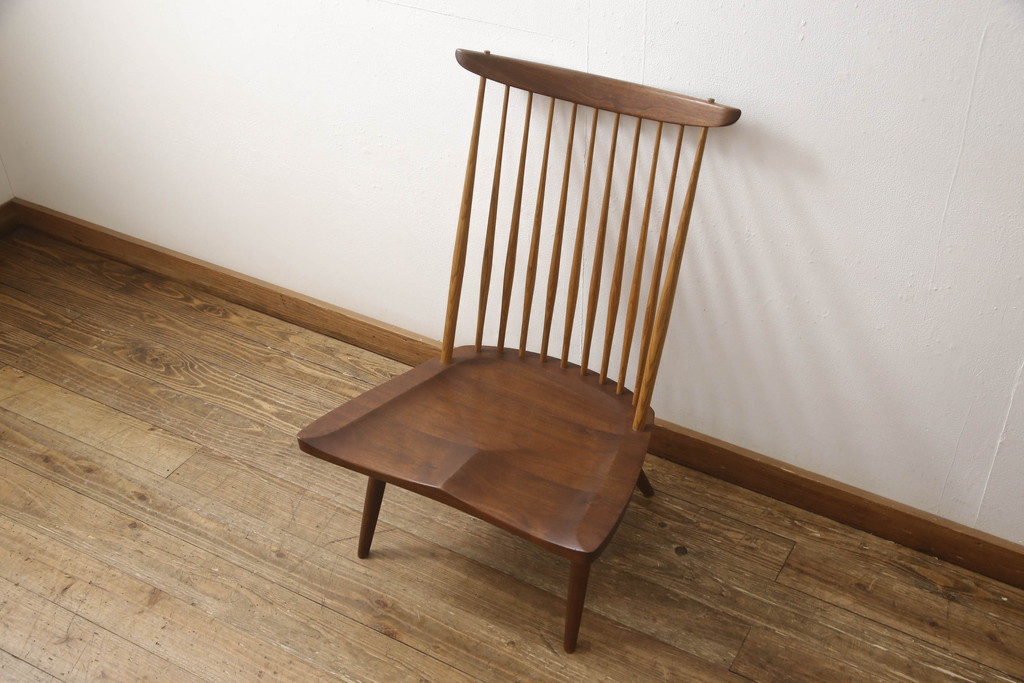 ヴィンテージ　ジョージナカシマ　LOUNGE CHAIR　CN102　ウォールナット　モダンに洗練された佇まいのラウンジチェア(ジョージ・ナカシマ、イス、椅子、ビンテージ)(R-056537)