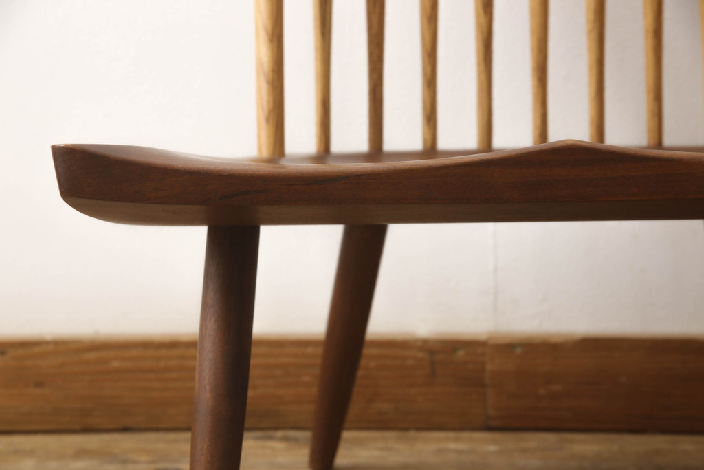 ヴィンテージ　ジョージナカシマ　LOUNGE CHAIR　CN102　ウォールナット　モダンに洗練された佇まいのラウンジチェア(ジョージ・ナカシマ、イス、椅子、ビンテージ)(R-056537)