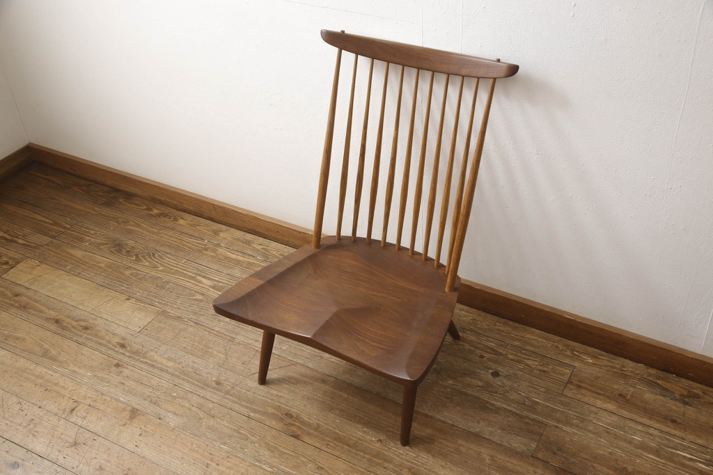 ヴィンテージ　ジョージナカシマ　LOUNGE CHAIR　CN102　ウォールナット　モダンに洗練された佇まいのラウンジチェア(ジョージ・ナカシマ、イス、椅子、ビンテージ)(R-056538)