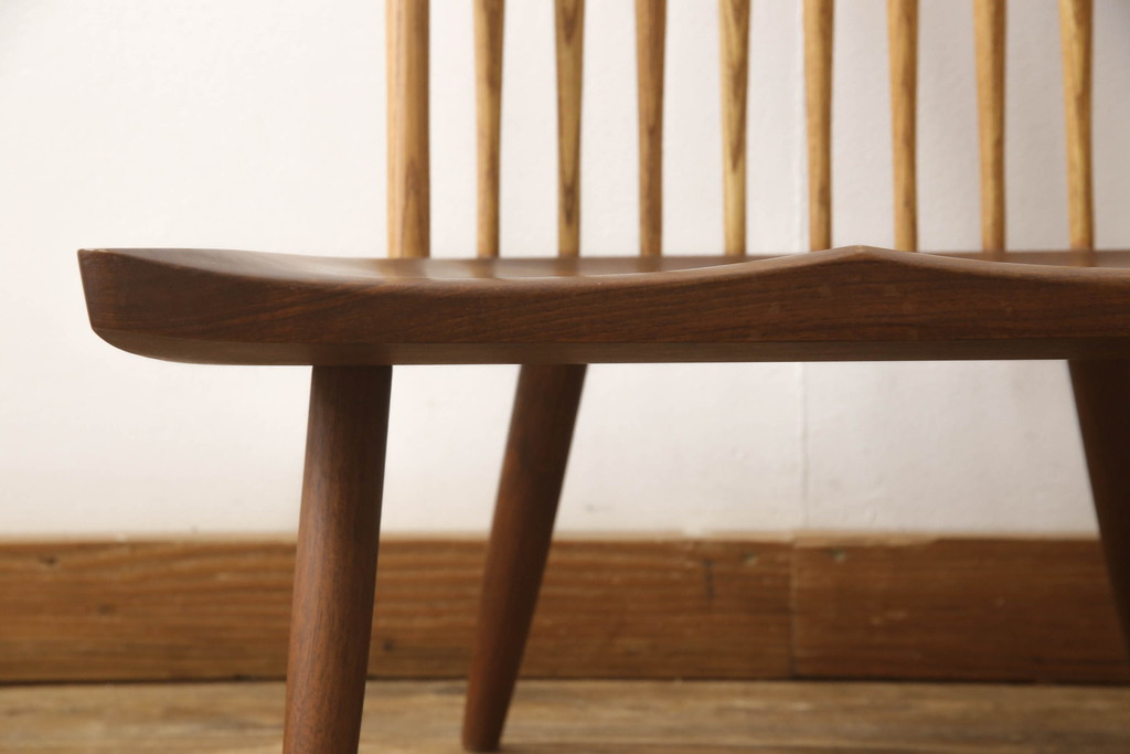 ヴィンテージ　ジョージナカシマ　LOUNGE CHAIR　CN102　ウォールナット　モダンに洗練された佇まいのラウンジチェア(ジョージ・ナカシマ、イス、椅子、ビンテージ)(R-056538)