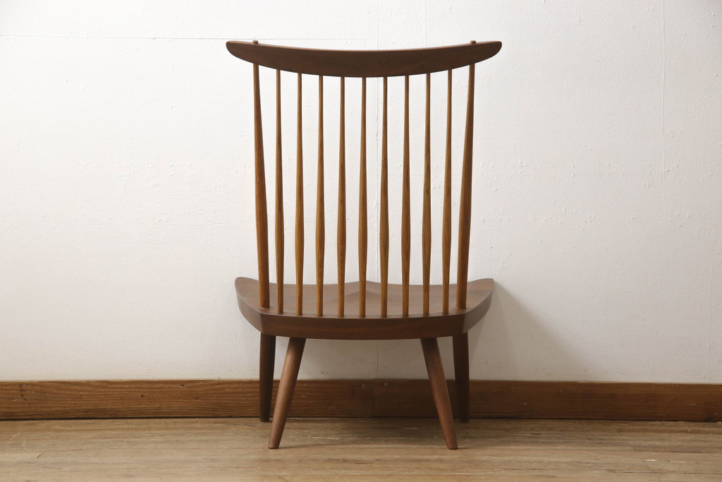 ヴィンテージ　ジョージナカシマ　LOUNGE CHAIR　CN102　ウォールナット　モダンに洗練された佇まいのラウンジチェア(ジョージ・ナカシマ、イス、椅子、ビンテージ)(R-056538)