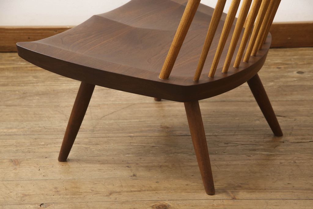 ヴィンテージ　ジョージナカシマ　LOUNGE CHAIR　CN102　ウォールナット　モダンに洗練された佇まいのラウンジチェア(ジョージ・ナカシマ、イス、椅子、ビンテージ)(R-056538)