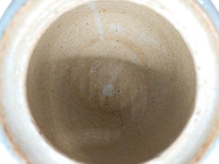 中里重利　鈞窯　水色の釉薬に魅せられる香炉(三玄窯、香爐、唐津焼、仏具、茶道具、落款印、共箱付き)(R-079747)