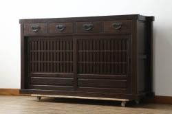 アンティーク家具　大型サイズの木製テレビ台(リビングボード)(R-036888)