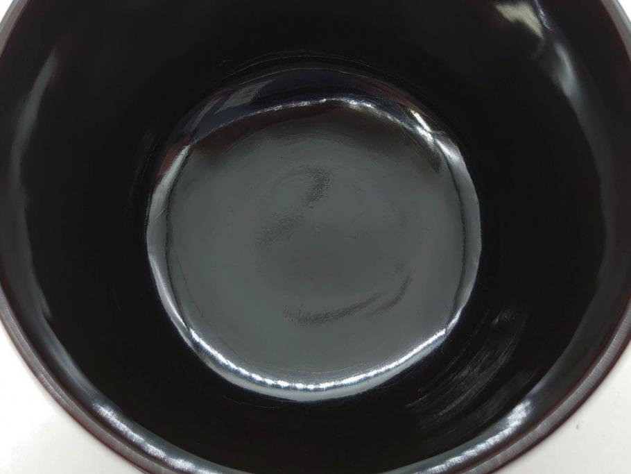 八代 中村宗哲　菊桐蒔絵　雅な美しさのある茶入(花、金彩、漆器、木製、茶入れ、茶筒、茶道具、茶器、又妙斎書付、共箱付き)(R-079748)