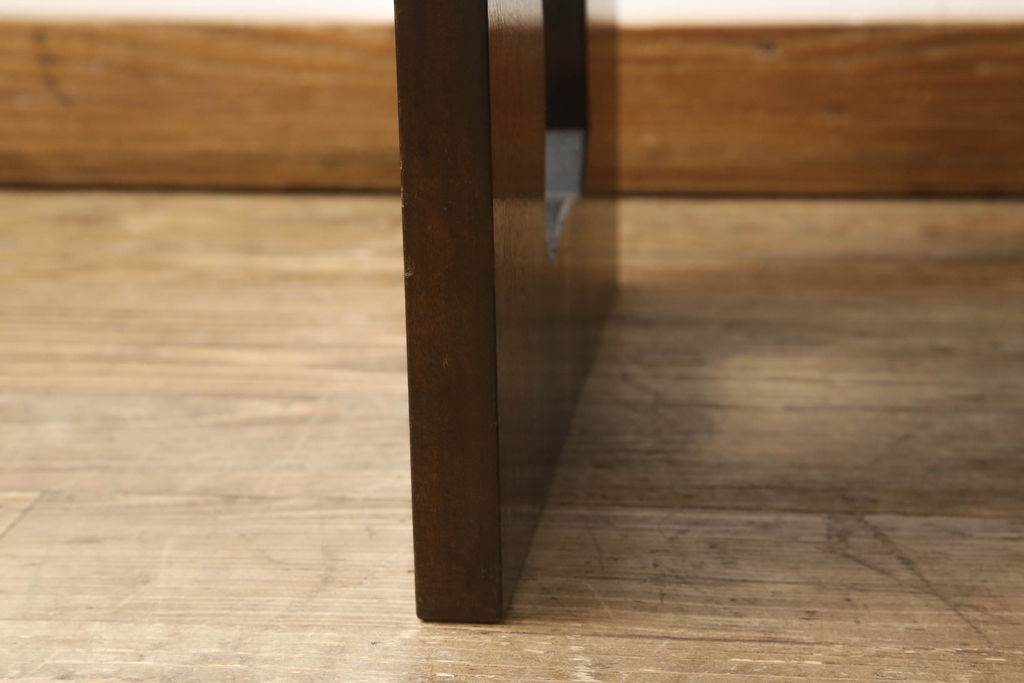 中古　松本民芸家具　脚の透かし彫りがアクセントになる上品な文机(ローテーブル、センターテーブル)(R-060225)