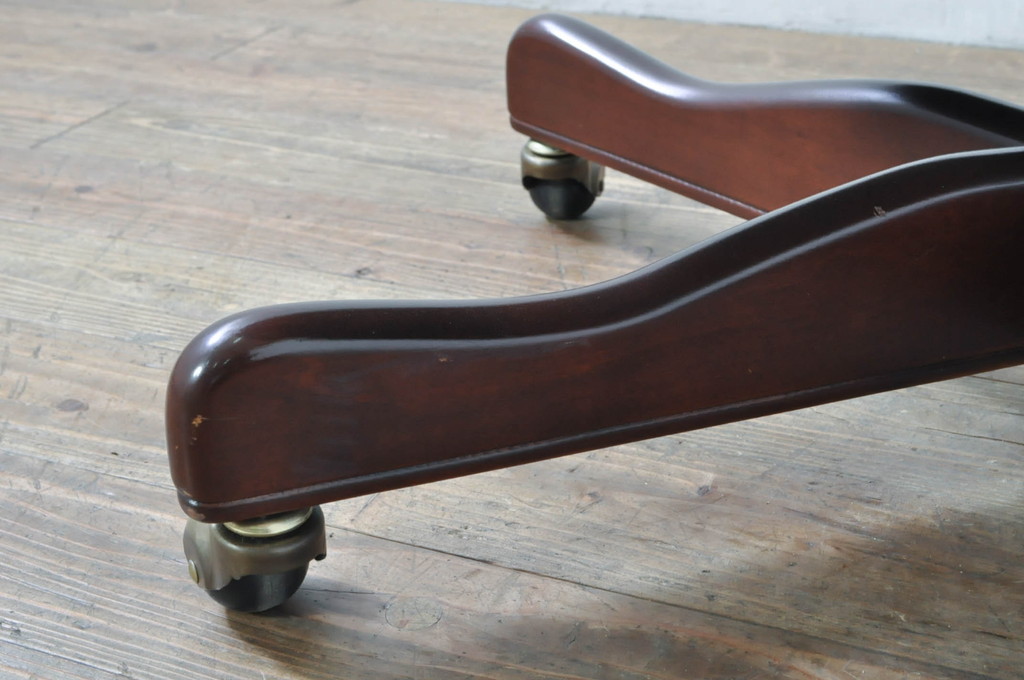 中古　美品!!　DREXEL HERITAGE(ドレクセルヘリテイジ)取り扱い　アメリカ高級家具　ジャレットブラザーズ(Jarrett Brothers)　本革(レザー)　ハイバックデスクチェア(オフィスチェア、回転チェア、アームチェア、デスクチェア)(定価約44万円)(R-078115)