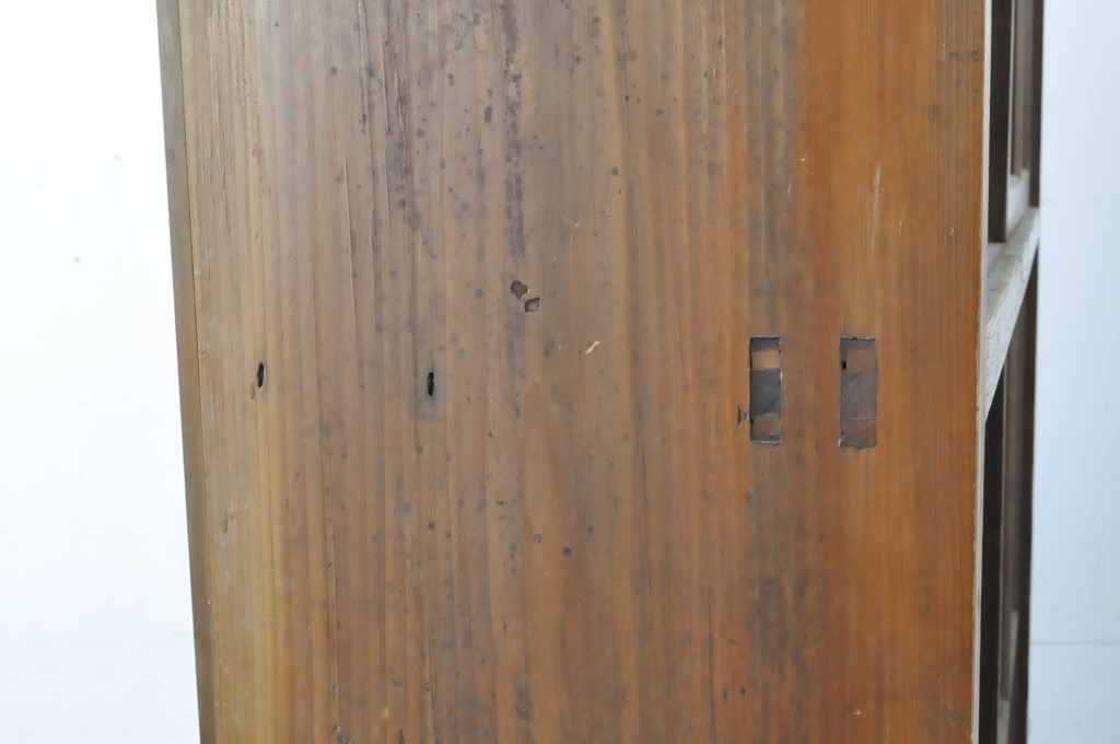 和製アンティーク　古い病院で使われていた薄型収納棚(キャビネット、戸棚、陳列棚、飾り棚、サイドボード)(R-065788)
