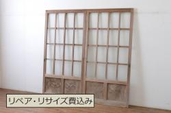 アンティーク建具　大正ロマンの雰囲気香るガラス戸1枚(引き戸)(R-062963)