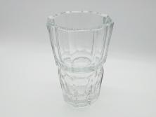 フランス　バカラ　Baccarat　エディス　重厚で存在感のあるフラワーベース(花瓶、フルレッドクリスタルガラス、箱なし、EDITH)(R-060614)