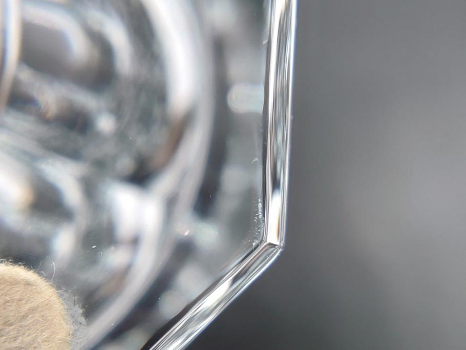 フランス　バカラ　Baccarat　エディス　重厚で存在感のあるフラワーベース(花瓶、フルレッドクリスタルガラス、箱なし、EDITH)(R-060614)