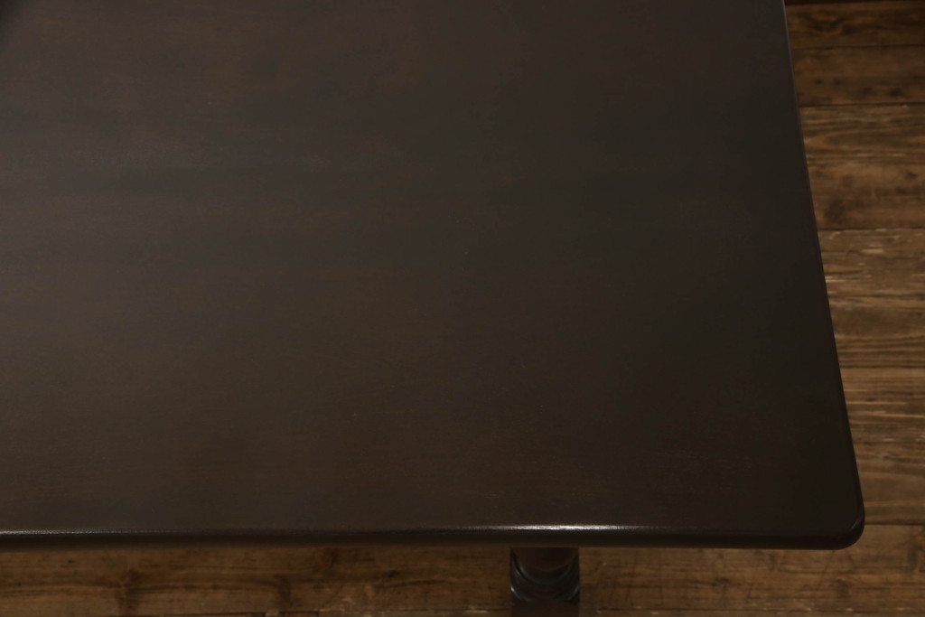 中古　美品　松本民芸家具　LT型食卓　洗練されたモダンな佇まいが魅力のダイニングテーブル(6人掛け、4人掛け、食卓)(定価約61万円)(R-059749)