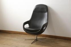 中古　超美品　BoConcept(ボーコンセプト)　smartville(スマートヴィル)　本革　ミッドセンチュリスタイルの空間づくりに活躍するイージーチェア(椅子、アームチェア)(定価約33万円)(R-051598)