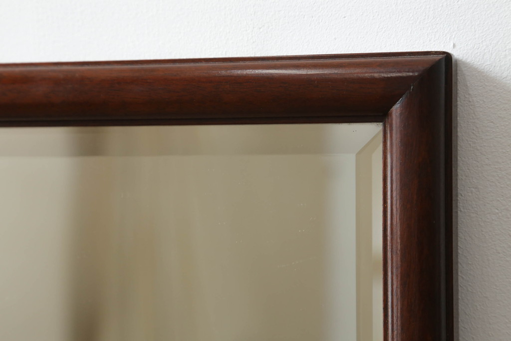 中古　美品　松本民芸家具　クラシカルな雰囲気漂う上品なウォールミラー(姿見、壁掛け鏡)(R-059312)