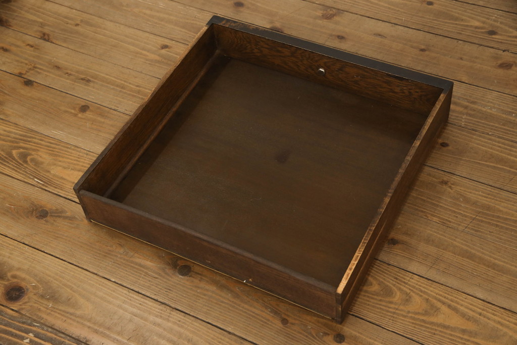 イギリスアンティーク　オーク材　引き出し付きが便利なバタフライテーブル(エクステンションテーブル、ダイニングテーブル)(R-047992)