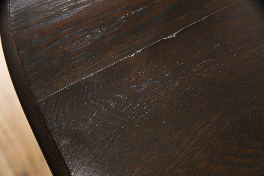イギリスアンティーク　オーク材　引き出し付きが便利なバタフライテーブル(エクステンションテーブル、ダイニングテーブル)(R-047992)