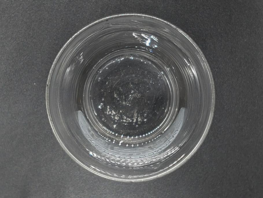 戦前　当時物　カブトビールのロゴがクールな鼓型グラス(和ガラス、コップ)(R-060666)