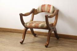 中古　美品　松本民芸家具　#44A型　洋風のクラシカルなデザインが美しいウィンザーチェア(アームチェア、椅子、イス、ウインザーチェア)(定価約18万円)(R-056542)