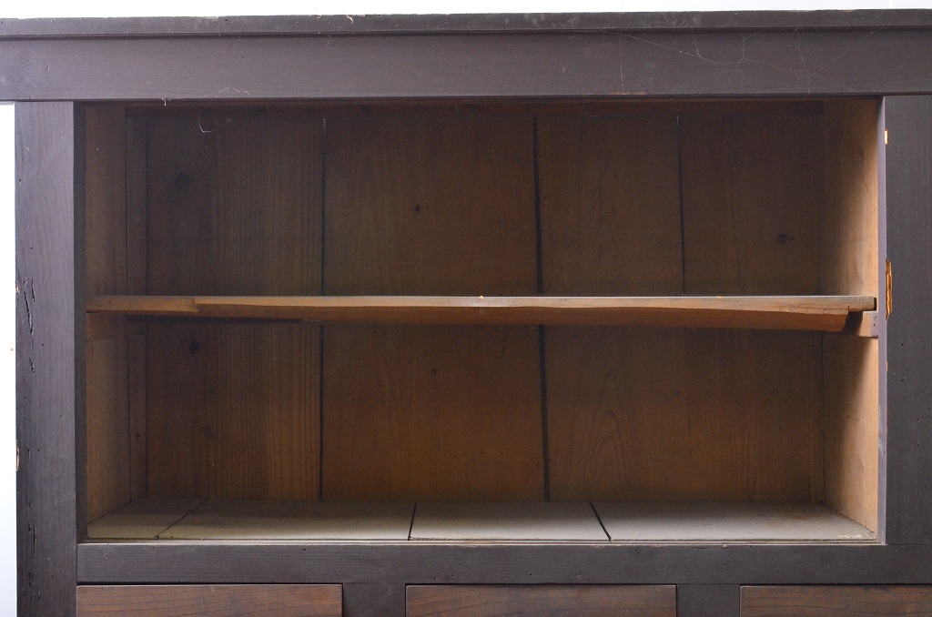 アンティーク家具　立派な六尺水屋箪笥(収納棚)(R-036600)