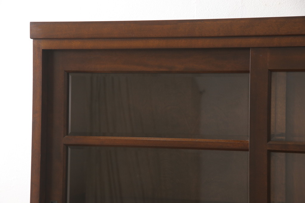 中古　松本民芸家具　シンプルで使いやすいK-3型食器棚(戸棚、収納棚、キャビネット)(定価約63万7千円)(R-055764)