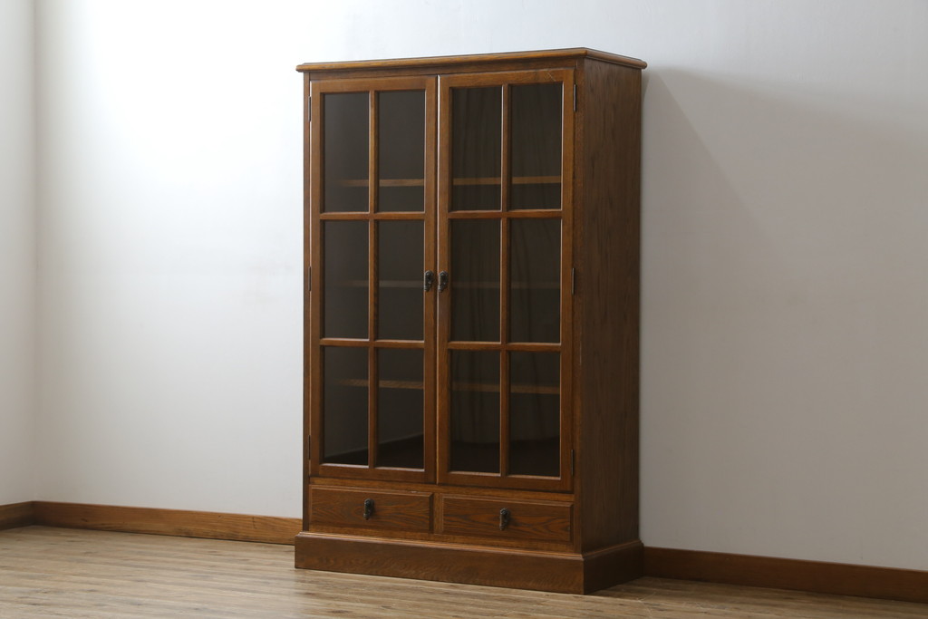 中古　美品!!　三越家具(現カントリーハウス)　Brugge(ブルージュ)　シンプルなデザインで取り入れやすいブックケース(本箱、本棚、書棚、収納棚、戸棚、キャビネット、飾り棚)(R-078050)