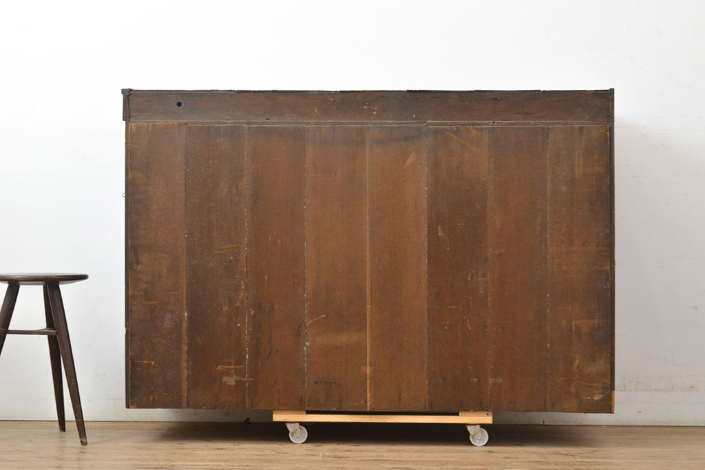 アンティーク家具　重厚な大正ロマンサイドボード(収納棚、飾り棚)(R-036379)