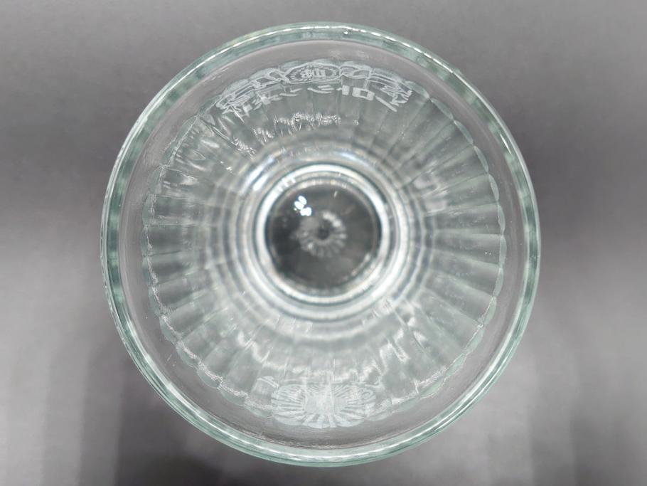 アンティーク和ガラス　コレクターさんから譲ってもらった100年前のビールグラス4点(ユニオン　アサヒ　キリン　戦前　コップ)(R-060641)