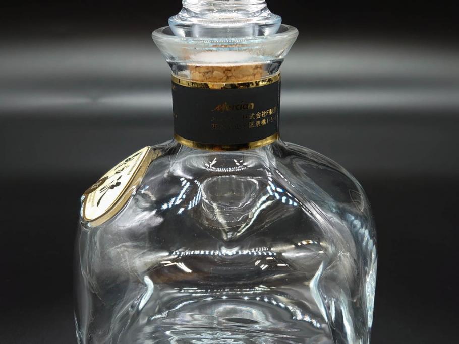 軽井沢　KARUIZAWA　貯蔵17年　モルトウイスキー(MALT WHISKY)　空瓶　高級感漂うデキャンタ(空ボトル、空き瓶、デカンタ、ガラス、硝子、酒器、飾りボトル、ディスプレイ、外箱付き)(R-079818)