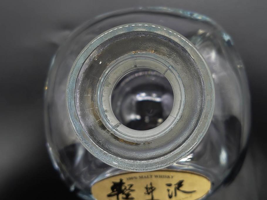 軽井沢　KARUIZAWA　貯蔵17年　モルトウイスキー(MALT WHISKY)　空瓶　高級感漂うデキャンタ(空ボトル、空き瓶、デカンタ、ガラス、硝子、酒器、飾りボトル、ディスプレイ、外箱付き)(R-079818)