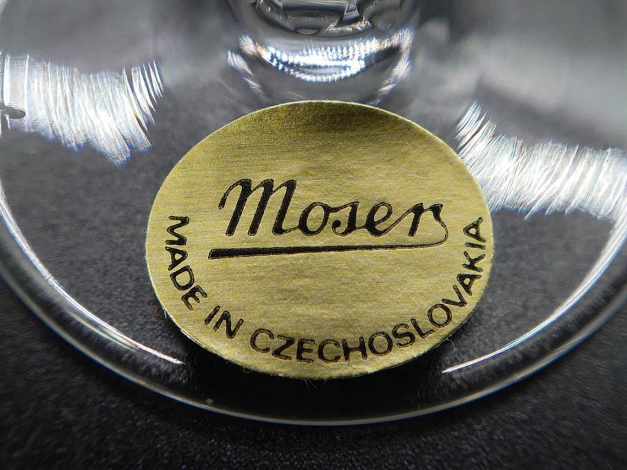 チェコ　Moser　モーゼル　テーブルセット　煌びやかな輝きを放つミ二チュアグラス12客セット(ワイングラス、12種、金彩、コレクション、Table set、MINIATURE、グラス、硝子、ケース付き)(R-079819)