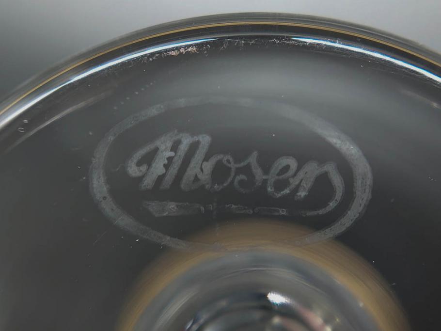 チェコ　Moser　モーゼル　テーブルセット　煌びやかな輝きを放つミ二チュアグラス12客セット(ワイングラス、12種、金彩、コレクション、Table set、MINIATURE、グラス、硝子、ケース付き)(R-079819)