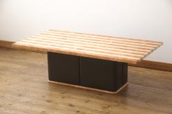 アンティーク家具　朴の木一枚板　明治大正期の味わい深い裁ち板(作業台、飾り台、陳列台)(R-045079)