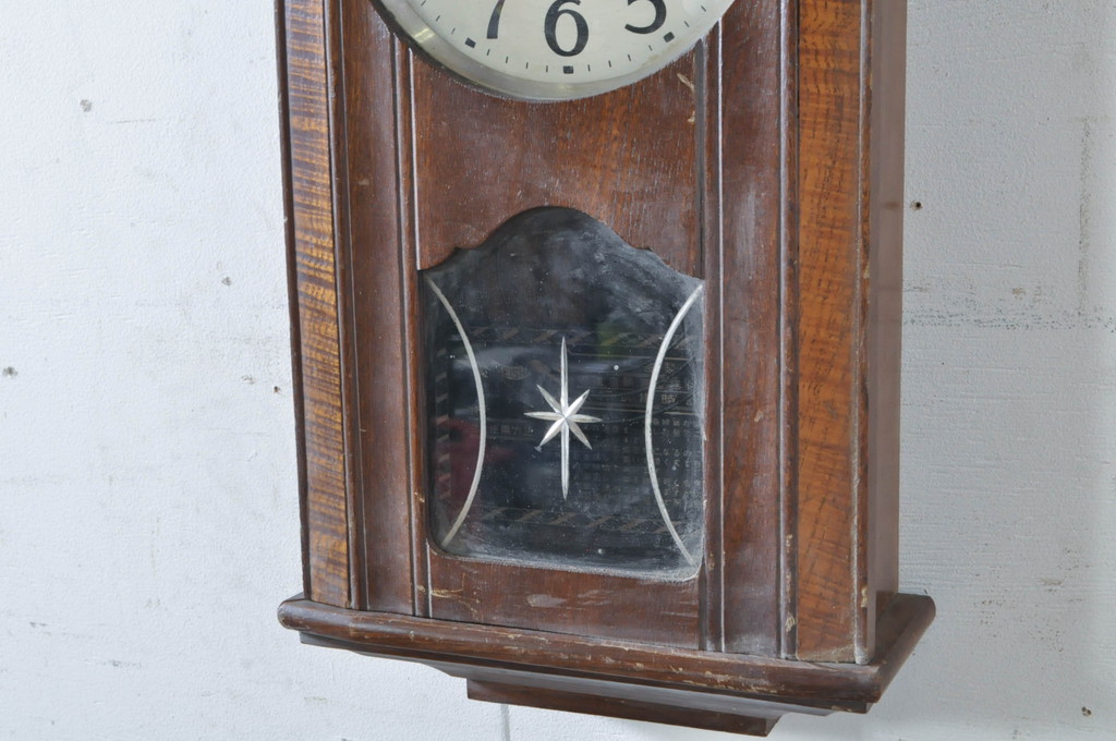 和製アンティーク　EIKEISHA(栄計舎)　落ち着きのあるクラシカルな雰囲気が素敵な掛け時計(柱時計、古時計、振り子時計)(R-072425)