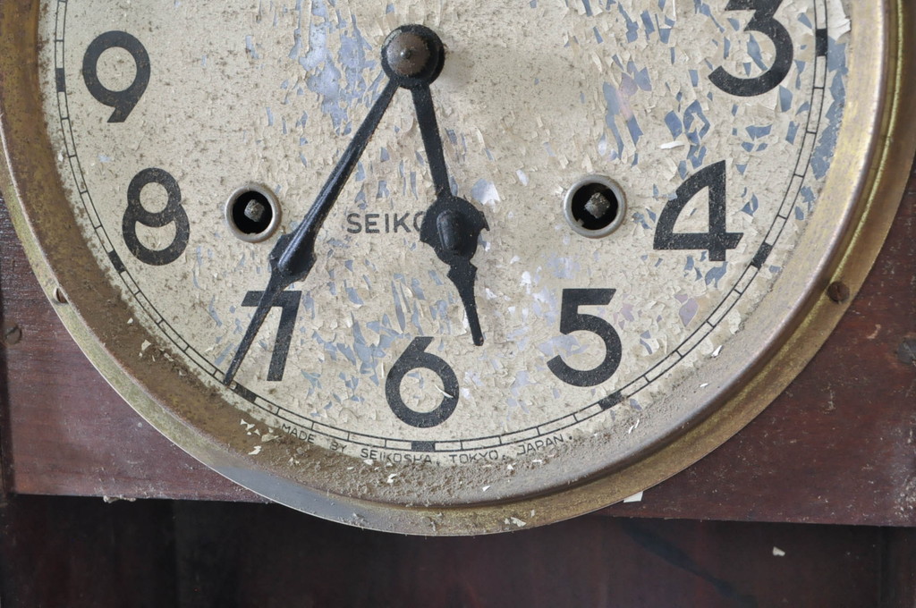 和製アンティーク　精工舎(SEIKOSHA、セイコー)　TRADE(S)MARK　クラシカルな雰囲気を高めてくれる掛け時計(柱時計、古時計、振り子時計)(R-072040)