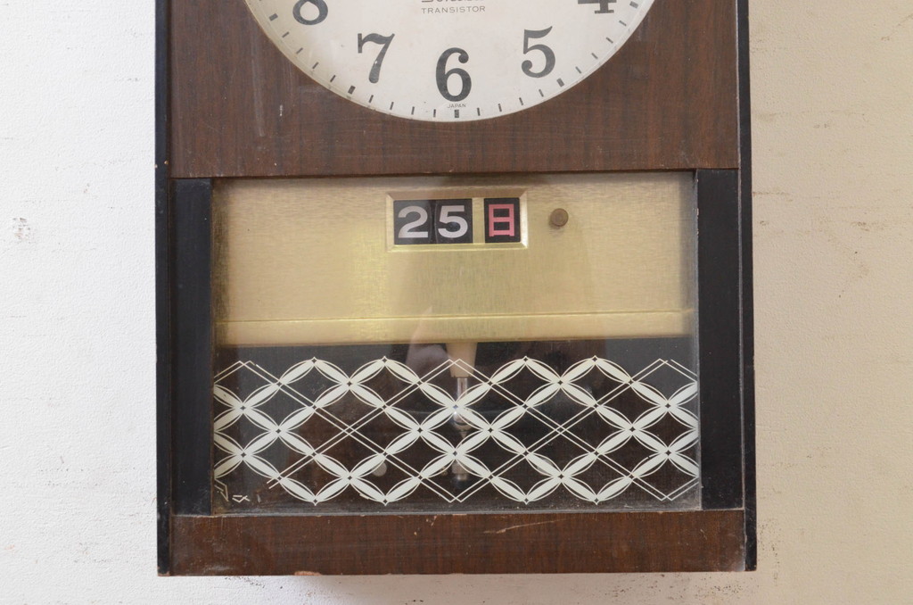 和製アンティーク　SEIKO　Sonola(セイコー・ソノーラ)　TRANSISTOR(トランジスタ)　昭和レトロ　昔懐かしい雰囲気の掛け時計(柱時計、古時計、振り子時計、トランジスタ時計)(R-072408)